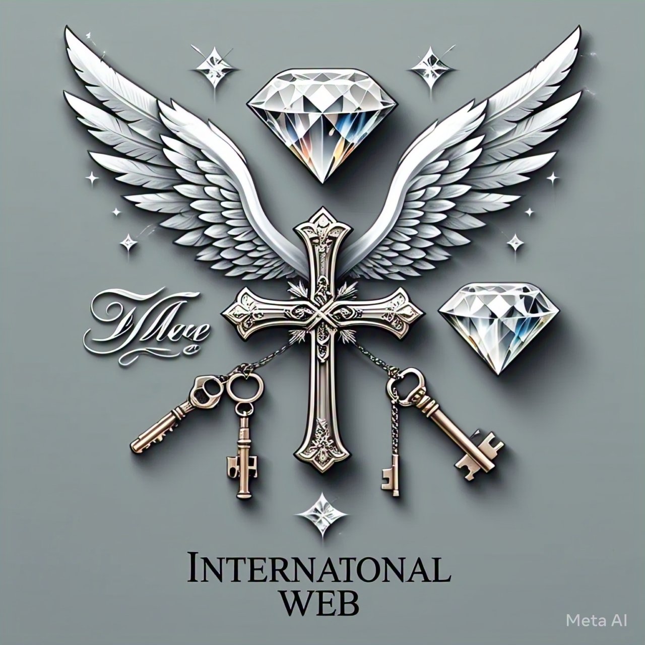 Close-up of Wing Diamond cross keys silver mark representing legacy and elegance.